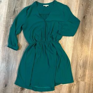 Miami, Green long sleeve, short dress